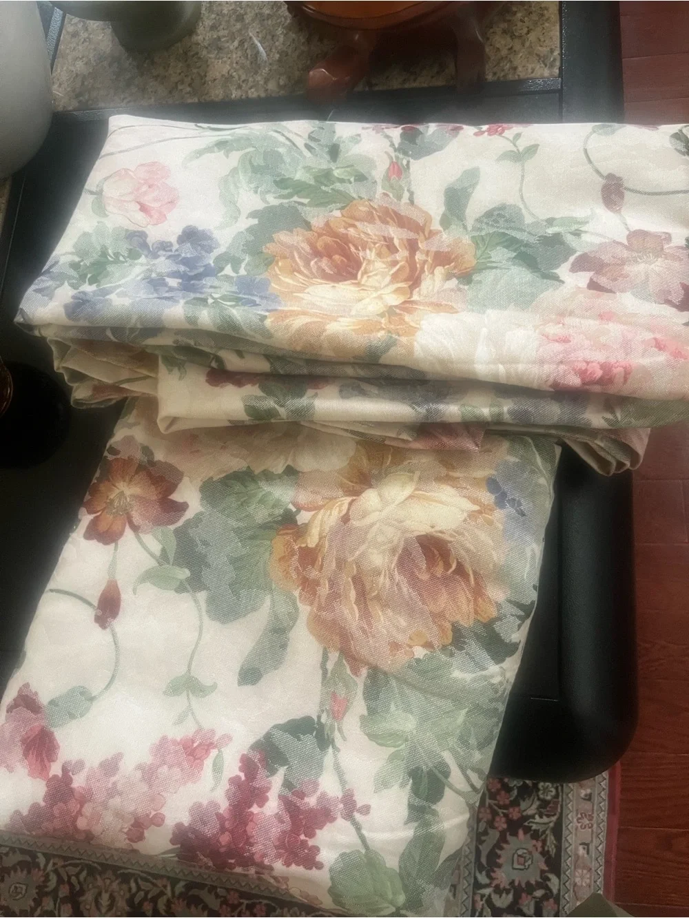 jcpenney Floral Panel Curtain in Pink, Yellow and Green